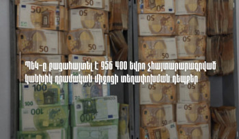 ՊԵԿ-ը բացահայտել է 956 400 եվրո չհայտարարագրված կանխիկ դրամական միջոցի տեղափոխման դեպքեր