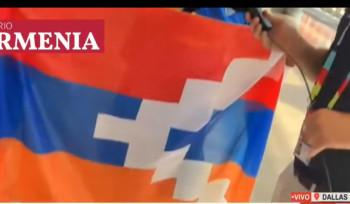 Հայ երկրպագուն Արգենտինա–Ավստրիա հանդիպմանը ներկայացել է Արցախի դրոշով և լրագրողին պատմել Արցախի մասին